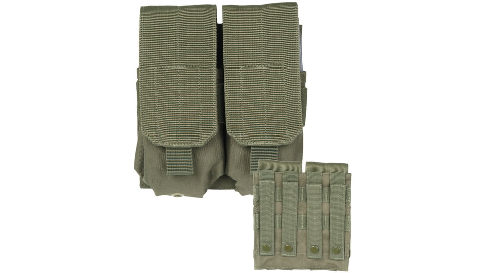 MIL-TEC M4/M16 Double Magazine Pouch, OD Green, 6.3 x 2 x 6.7, 13496601