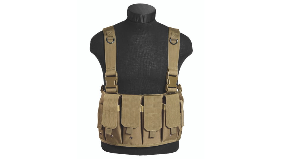 MIL-TEC Mag Carrier Chest Rig, Coyote, Adjustable, 13532005