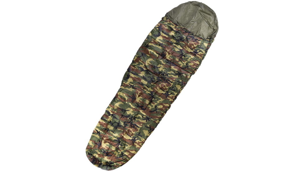 MIL-TEC Commando Sleeping Bag, Woodland Camo, 14102020