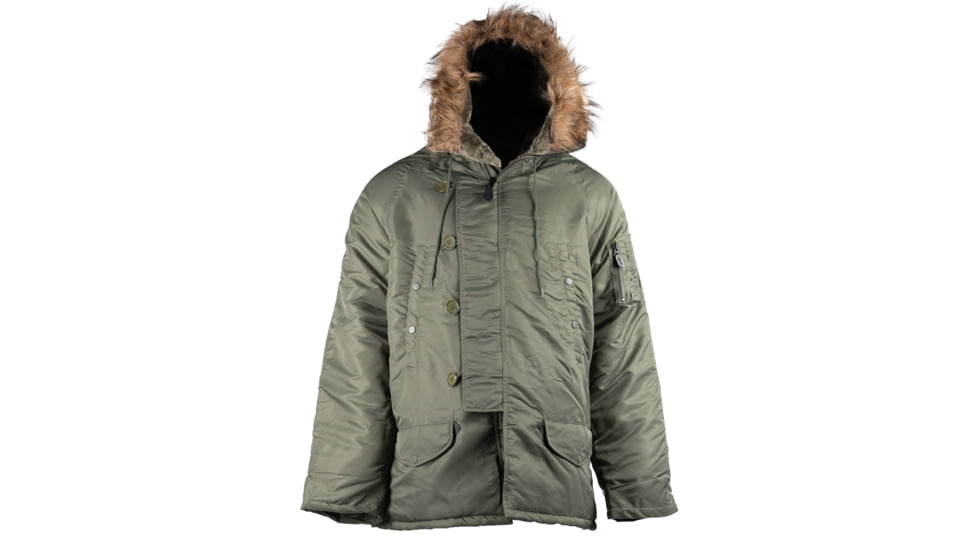 MIL-TEC N3B Parkas - Mens, Olive Drab, 2XL, 10181201-906