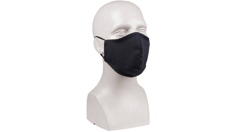 MIL-TEC Poly/Cotton Face Mask, Black, Adjustable, 12670002