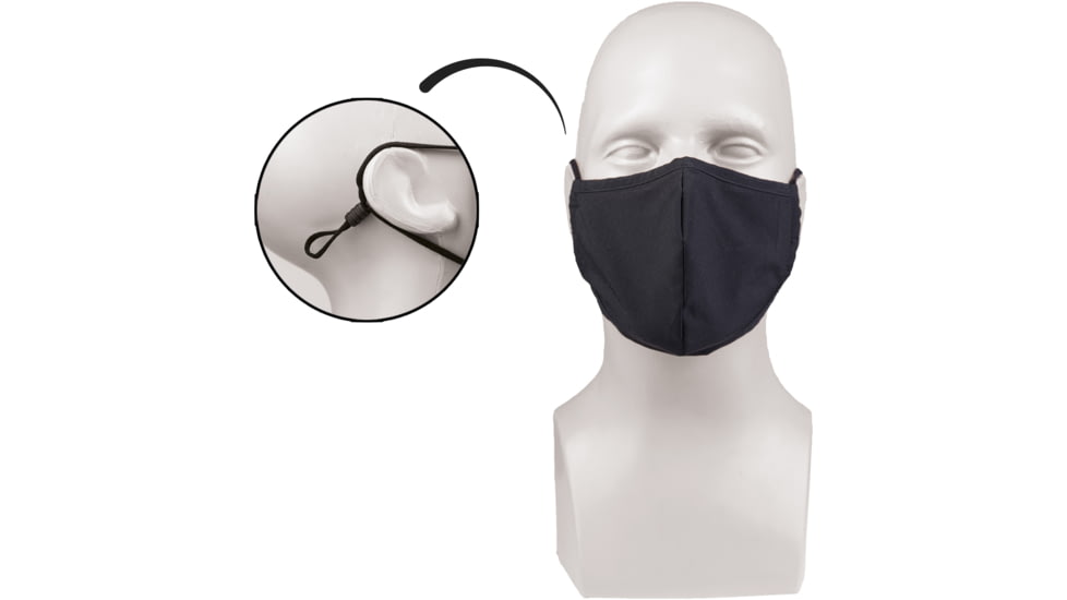 MIL-TEC Poly Face Mask, Black, Adjustable, 12670102