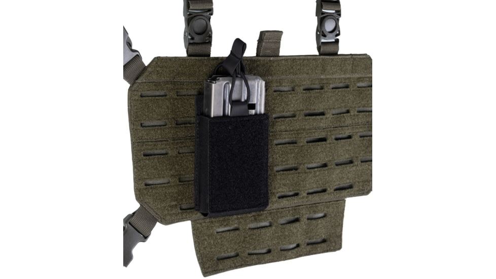 MIL-TEC Single Mag Pouch W/Hook &amp; Loop, Black, 13496102
