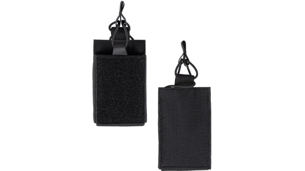 MIL-TEC Single Mag Pouch W/Hook &amp; Loop, Black, 13496102