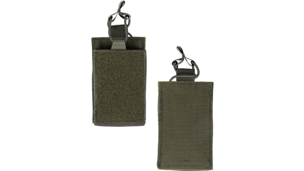 MIL-TEC Single Mag Pouch W/Hook &amp; Loop, Olive Drab, 13496101