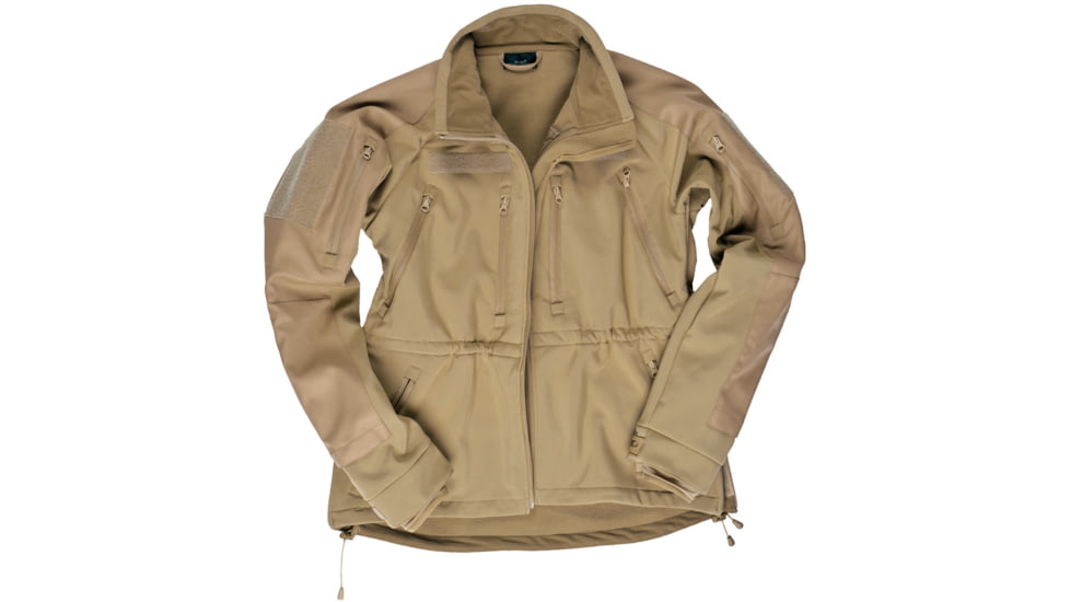 MIL-TEC Softshell Plus Jacket - Mens, Coyote, Extra Large, 10859005-905