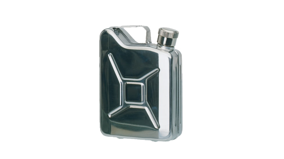MIL-TEC Stainless Steel Jerry Can Flask, Silver, 14525000