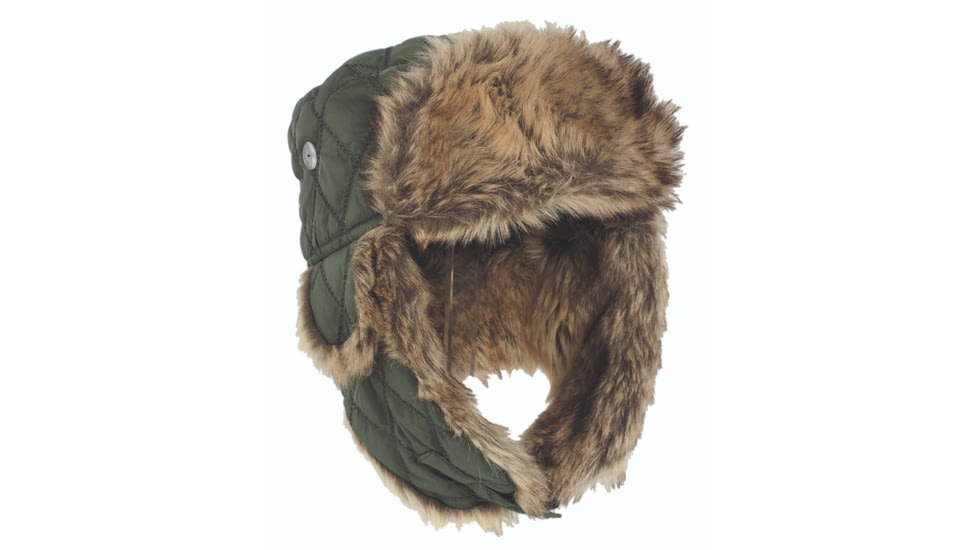 MIL-TEC Winter Cap w/Fake Fur, Olive Drab, Large, 12104601-904