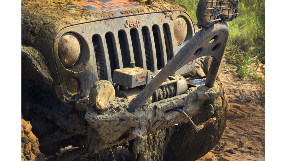 Mile Marker SEC9.5 Truck/SUV/Jeep Winch with Synthetic Rope, 9.500 lb Capacity, 76-53246BW