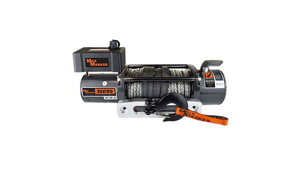 Mile Marker SEC9.5 Truck/SUV/Jeep Winch with Synthetic Rope, 9.500 lb Capacity, 76-53246BW