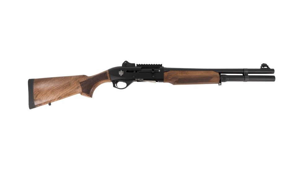 Military Armament Corp 2 Tactical 3in Tactical Semi-Auto Shotgun, 12 Gauge, 18.5in BBL, Hardwood Black Stock, Ghost Ring/Blade, 1 Mag Included, 5RD Capacity, Cerakote Black, 21000122