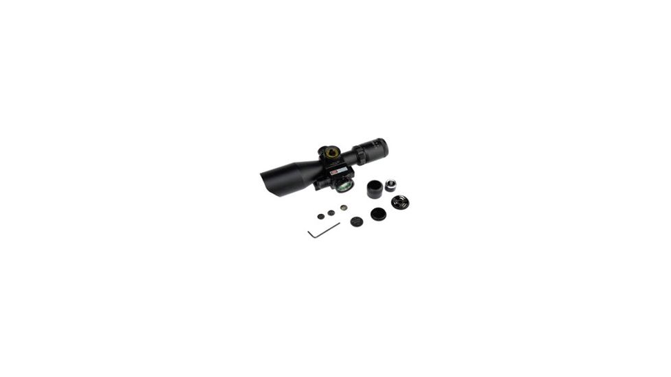 Military Surplus 2.5x40mm Mil Dot Rifle Scope, Black, 2.5-10x40E/R