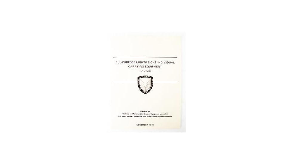 Army Navy Sales All Purpose Lightweight Individual Carrying Equipment ALICE Field Manual, White, 5.5 X 8.5, WALICEM
