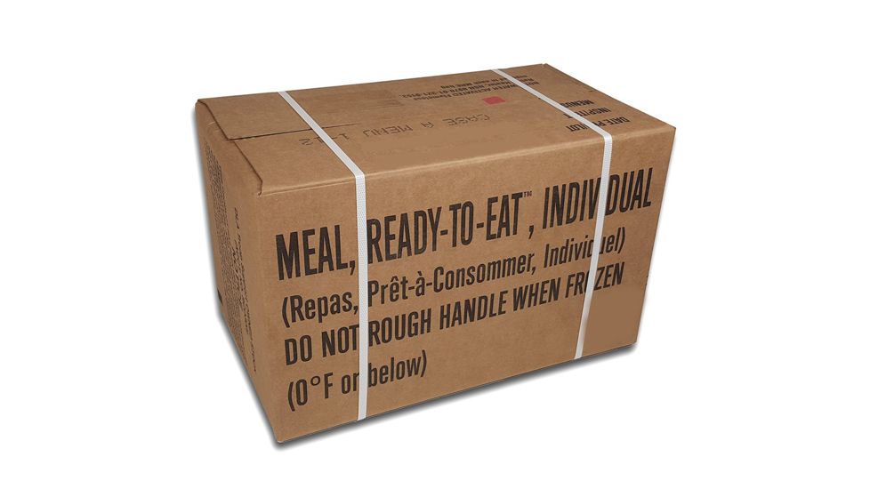 Military Surplus Meals Ready To Eat Case, Inspection 2020, Menu A, Brown, 16x9x11in, NSN 8970-00-149-1094, MRE2020 (A)
