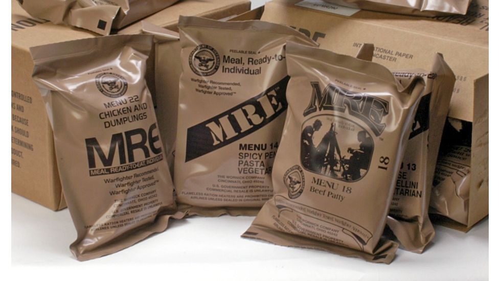 Military Surplus Meals Ready To Eat Case, Inspection 2020, Menu A, Brown, 16x9x11in, NSN 8970-00-149-1094, MRE2020 (A)