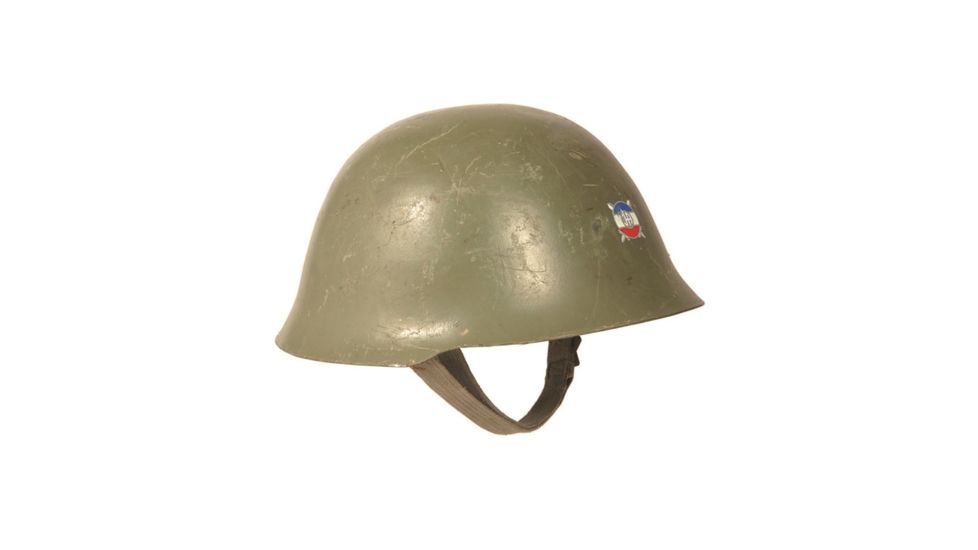Military Surplus Serbian Steel Helmet Used, Olive Drab, One Size 91667600