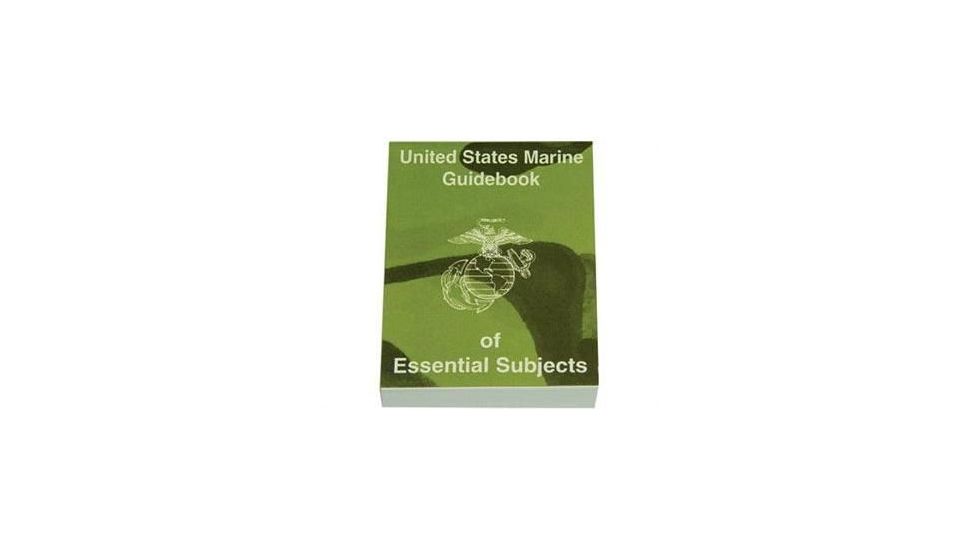 Army Navy Sales United States Marine Guidebook of Essential Subjects Manual, Green, 5.5 X 8.5, BK143