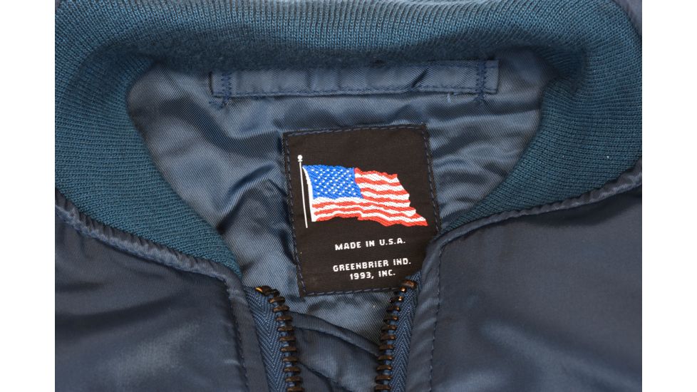 Military Surplus Vintage Ma-1 Flight Jacket, Navy, Large, J6621NL