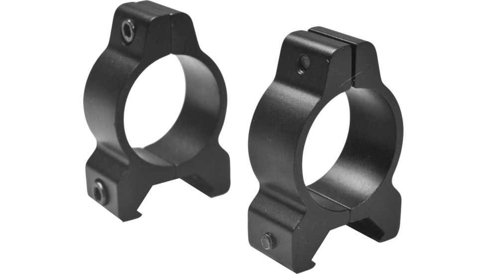 Millett Angle-Loc Detachable Rings, 1in Medium, Matte Aluminum, Vertical Split, Clam