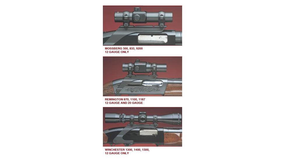 Millett Shotgun Mount Accessories - See-Thru Saddle Mounts, Scope Rings