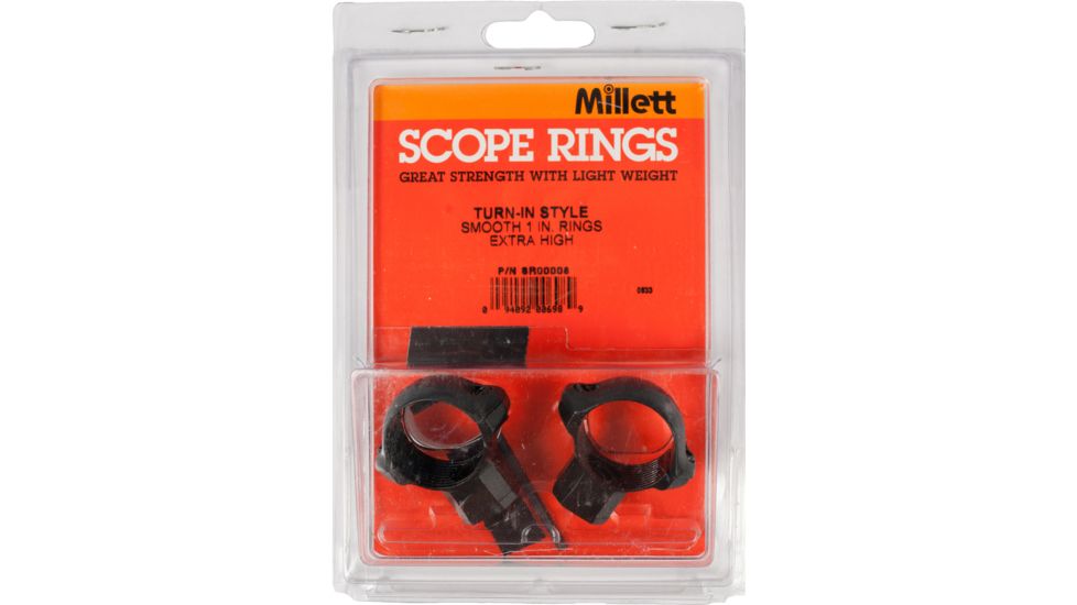 Millett Turn In Standard Rings, Gloss Black, Extra High SR00008