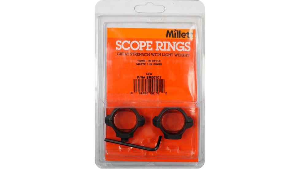 Millett Turn In Standard Rings, Matte Black, Low SR00701