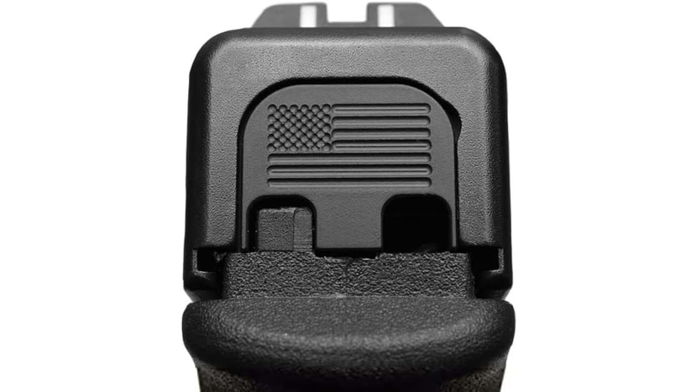 MILSPIN American Flag Slide Back Plate, Glock Models, Gen 1-5, &quot;Blacked Out&quot; Cerakote on Stainless Steel, 1111118101