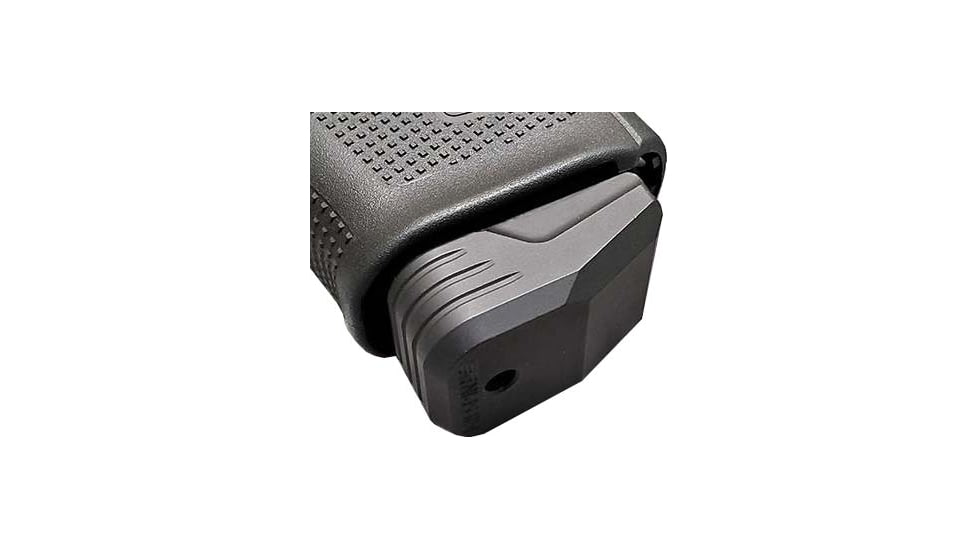 MILSPIN Beef Jones Weighted Magazine Base Plate, Glock 17/17L/18/19/19X/22/23/24/26/27/31/34/35, &quot;Blacked Out&quot; Cerakote on Stainless Steel, 1141118000