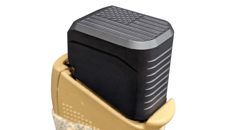 MILSPIN Blacked Out US Flag Magazine Extension, Glock 22/35, 5 Round, &quot;Blacked Out&quot; Cerakote, 1152118101-5RD