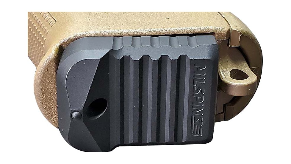 MILSPIN Window Breaker Patent Pending Magazine Base Plate, Glock 17/17L/18/19/19X/22/23/24/26/27/31/34/35, &quot;Blacked Out&quot; Cerakote on Stainless Steel, 1131118000