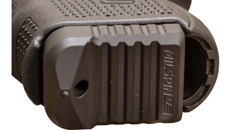 MILSPIN Window Breaker Patent Pending Magazine Base Plate, Glock 43x/48, &quot;Blacked Out&quot; Cerakote on Stainless Steel, 1133118000