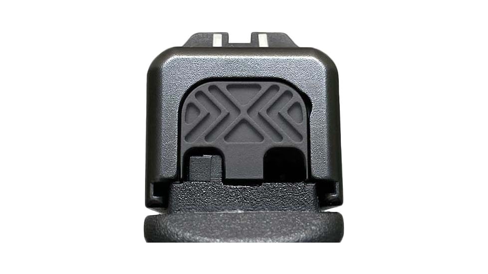 MILSPIN X-Carve Slide Back Plate, Glock Models, Gen 1-5, &quot;Blacked Out&quot; Cerakote on Stainless Steel, 111111814F