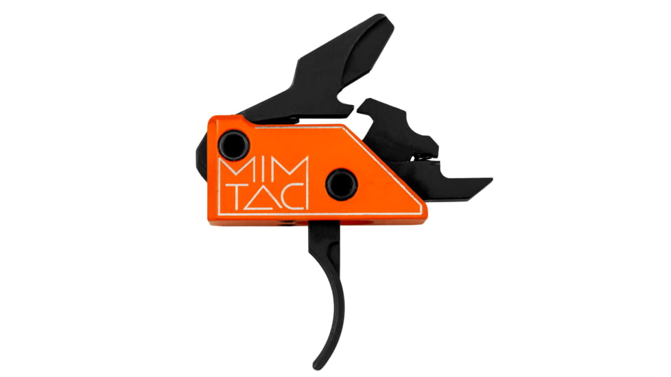 Mimtac Drastic AR-9 Drop-in Trigger, Curved, Orange/Black, DRCR9-ORG-01