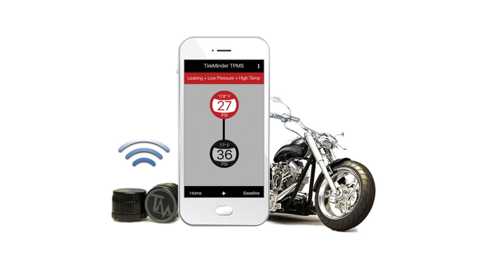 Minder Cycle Tpms 3 Cycle Tire Monitor w/ 3 Transmitters, TM22105