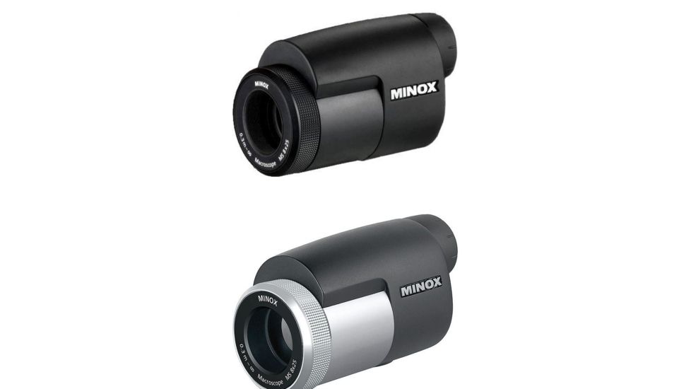 Minox Macroscope 8x25 Mini Telescope, Black, Black/Silver