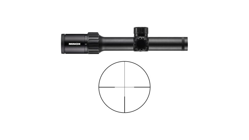 Minox ZX5i 1-5x24 Illuminated German 4 Rifle Scope, Black 66662