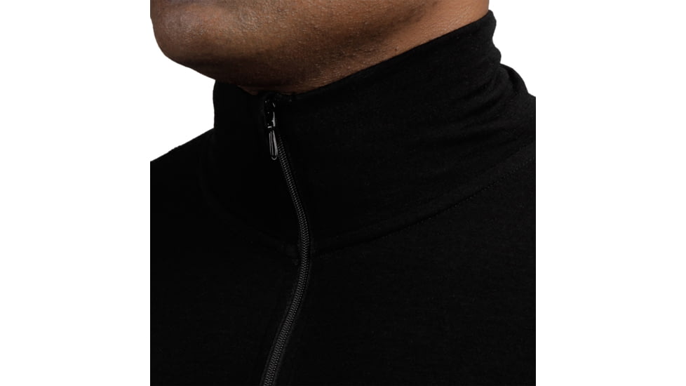 Minus33 Allagash Lightweight Wool 1/4 Zip, Black, X-Small, 744XS