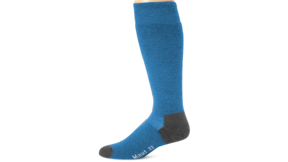 Minus33 Merino Ski and Snowboard Sock, Azure Blue, Small, 905ABS