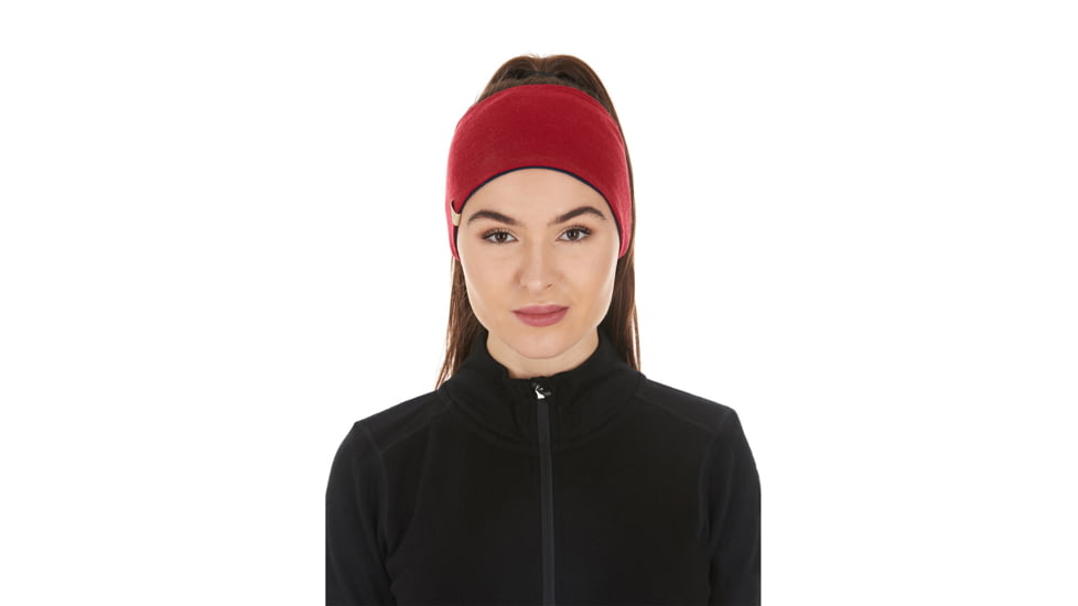 Minus33 Midweight Wool Reversible Headband, True Red, One Size, 3594TRBLK