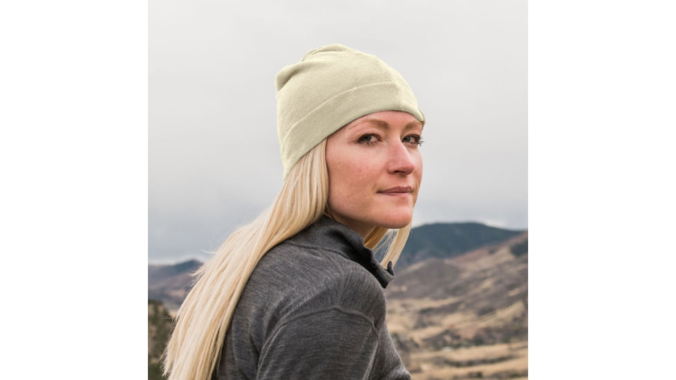 Minus33 Ridge Cuff Wool Beanie Hat, Natural, One Size, 3580NC
