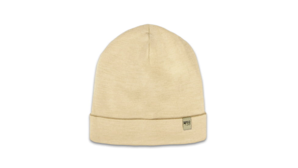 Minus33 Ridge Cuff Wool Beanie Hat, Natural, One Size, 3580NC