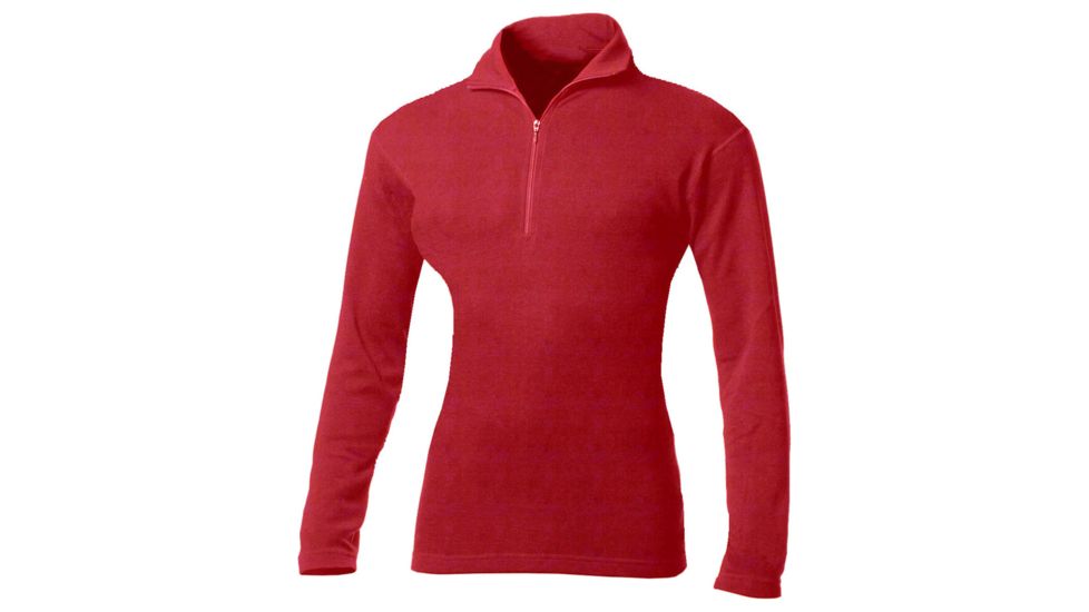 Minus33 Sequoia Women's Midweight Wool 1/4 Zip, True Red, X-Small 814TRXS