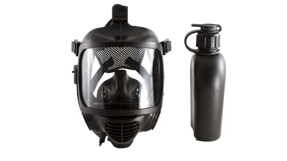 MIRA Safety CM-6M Tactical Gas Mask w/ Drinking System, Black, Medium, CM6M
