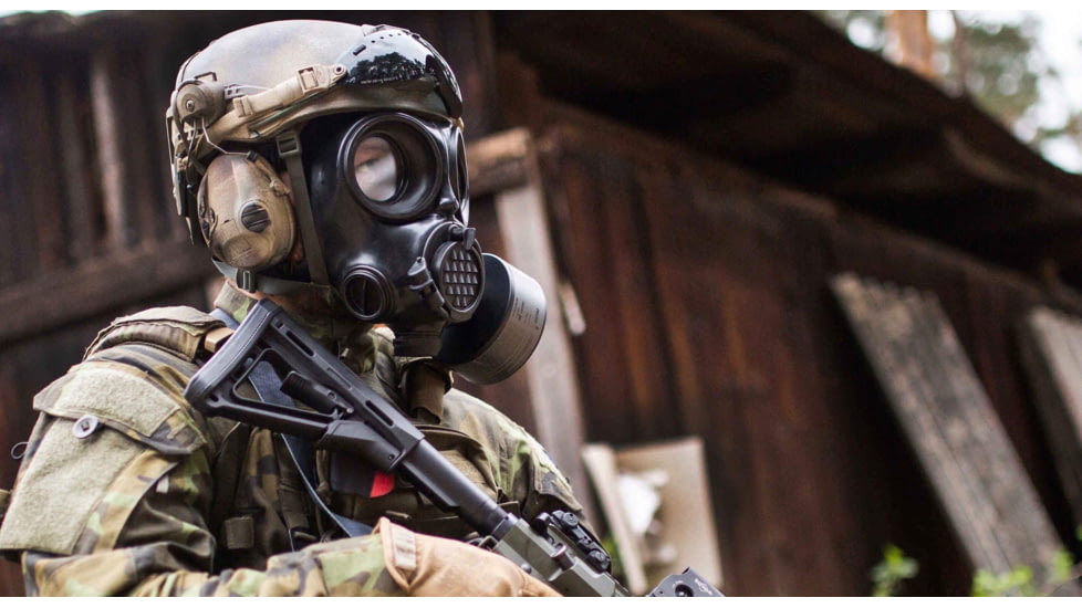 MIRA Safety CM-7M Military Gas Mask, Black, Small, CM7M1, EDEMO1