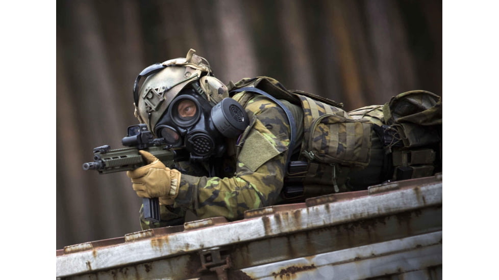 MIRA Safety CM-7M Military Gas Mask, Black, Small, CM7M1, EDEMO1