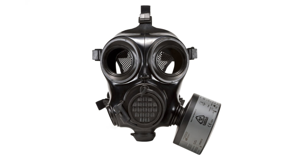 MIRA Safety CM-7M Military Gas Mask, Black, Small, CM7M1, EDEMO1
