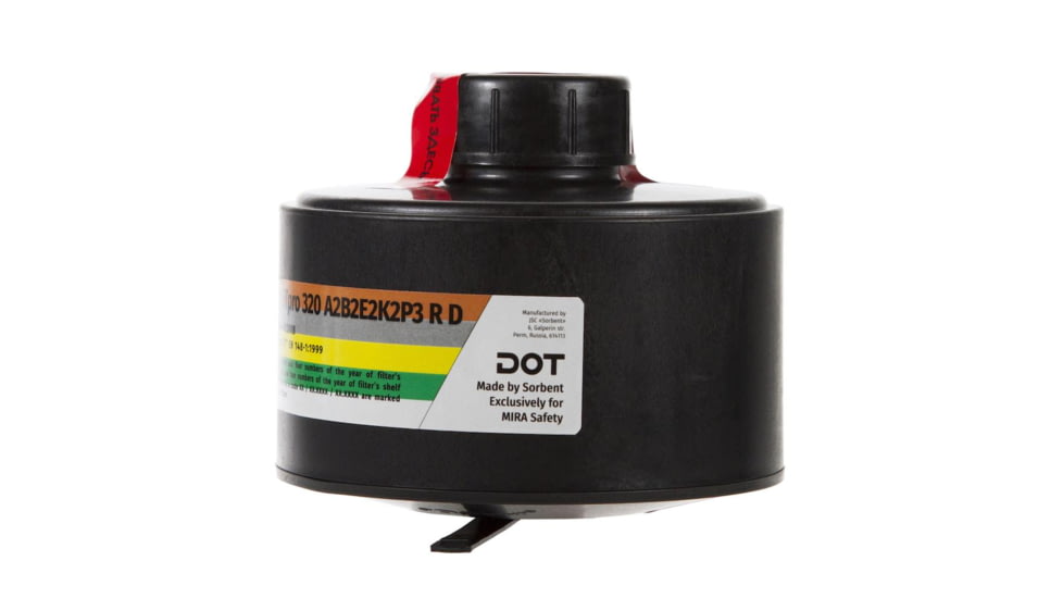 MIRA Safety DotPro 320 40mm Gas Mask Filter, Black, DOTPRO323