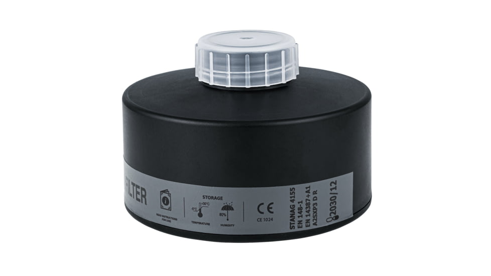 MIRA Safety P-CAN Police Gas Mask Filter, Grey, None, PCAN