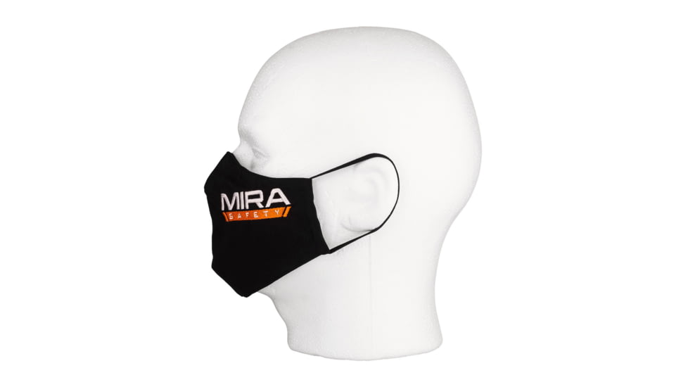 MIRA Safety Protective Face Mask Kit w/Silverplus Biocidal Technology, Black, Medium, PROMASK1