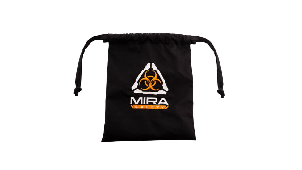 MIRA Safety Protective Face Mask Kit w/Silverplus Biocidal Technology, Black, Medium, PROMASK1